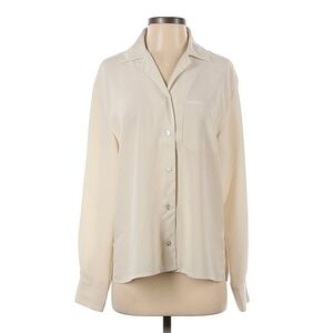 Verse Ivory Long Sleeve Button Down Blouse Size 6